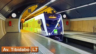 Avinguda Tibidabo L7  Metro FGC Barcelona  UT 114 [upl. by Haag]