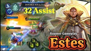 Flask of Oasis  Unlimited Heal  32 Assist  Roamer Gameplay Estes  MLBB  Mobile Legends [upl. by Fairfax]