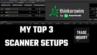 Scanning for Stocks in THINKORSWIM Day amp Swing [upl. by Lazarus183]