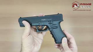 Pistola Airgun Glock K17 QGK Co2 Full Metal Slide [upl. by Htenaj816]