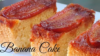 UpsideDown Banana Cake Recipe Banana Cake  Easy moist banana cake recipe [upl. by Evers]