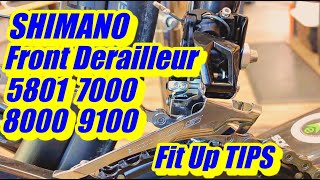 Tips For Setting Up And Adjusting Shimano R5801 7000 8000 And 9100 Front Derailleurs [upl. by Calia]