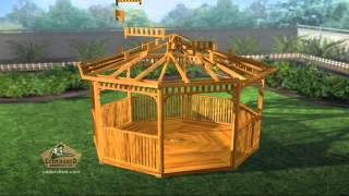 Octagon Precut Gazebo Assembly Animation [upl. by Rutledge]