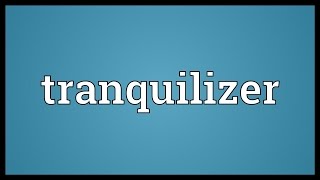 Tranquilizer Meaning [upl. by Ellenyl]