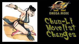 USFIV Omega Mode  ChunLi Move List Changes [upl. by Liborio]