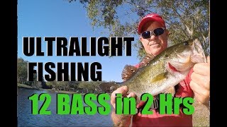 Ultralight Bass Fishing With Light Tackle on Micro Series Rod [upl. by Elsbeth]