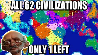 Conquering All 62 Nations on the Earth in Civ 6  Deity Challenge [upl. by Sej699]