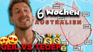 Was kosten 6 Wochen Australien 🇦🇺 ALLE Australien Kosten für Reisen amp Leben  Jeder Cent [upl. by Enitsrik546]