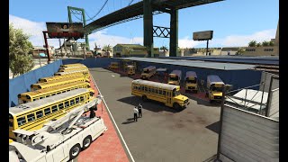 GTA V School Bus Garage 2  Garagem de Ônibus Escolar [upl. by Vassaux]