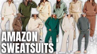 HUGE Sweatsuit Loungewear TryOn Haul amp Review from Amazon [upl. by Yrrehc]