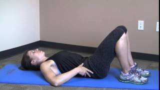 OrthoIndy Exercises  Supine Posterior Pelvic Tilt [upl. by Bouton231]