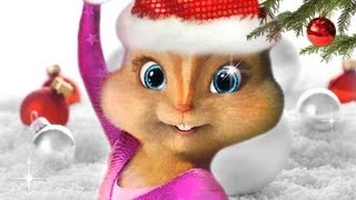 JINGLE BELL ROCK Christmas Song with LYRICS merry XMAS Chipettes Chipmunks HD [upl. by Parthen54]