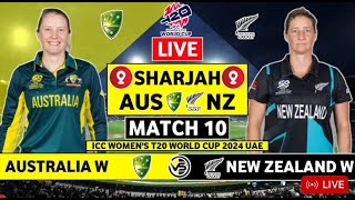 LIVE AUSW vs NZW 10th Match WT20 World Cup 2024 [upl. by Dhaf]