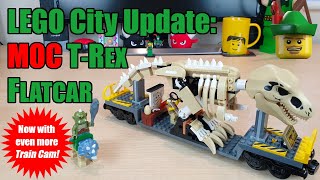 LEGO Cargo Train  TRex Flatcar MOC 76940 🚆🦖🏹 [upl. by Carmencita]