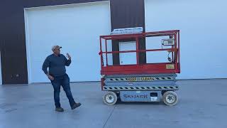 1994 Skyjack SJ 3220 Electric Scissor Man Lift 25 6quot Working Height New Batteries 900 Lbs Capacity [upl. by Uchish]