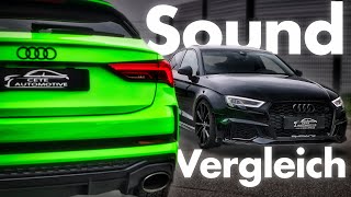 Audi RS3 vs RSQ3  Wer hat den besten Sound [upl. by Sillad]