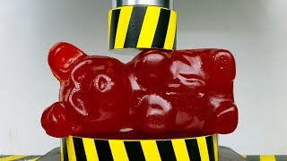 EXPERIMENT HYDRAULIC PRESS 100 TON vs GIANT GUMMY BEAR [upl. by Nessie]