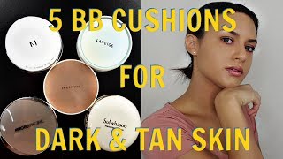 5 BB Cushions For Dark amp Tan Skin  Innisfree amp More  Beauty Review [upl. by Madaras487]