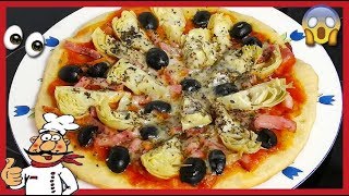 ❤️ PIZZA en SARTEN con MASA CASERA 🍕 SIN HORNO 2019 [upl. by Subak]