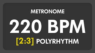 220 BPM  23 PolyRhythm Metronome [upl. by Ilsa]