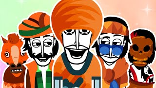 Incredibox all Characters with Orange mods and main game [upl. by Vullo854]