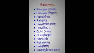 Paronyms Homophones [upl. by Astrahan]