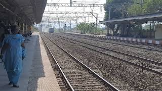 Dusty crossing of 22159 Chennai Express with WAP4 in hot afternoon [upl. by Xilef]