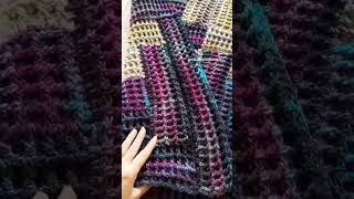 LOVE MY CURRENT WIP  Log Cabin Waffle Blanket crochet comingsoon [upl. by Enylrac]