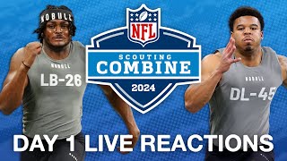 2024 NFL Combine Day 1 LIVE REACTIONS Defensive Linemen amp Linebackers [upl. by Legnalos]