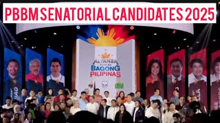 PBBM SENATORIAL CANDIDATES 2025 election2025 senatorialslate [upl. by Krysta]