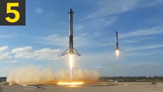 Top 5 Amazing SpaceX Landings [upl. by Arymat780]