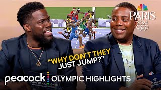 Kevin Hart and Kenan Thompson Lose It Over Fierce Competitions  Olympic Highlights [upl. by Enerol]