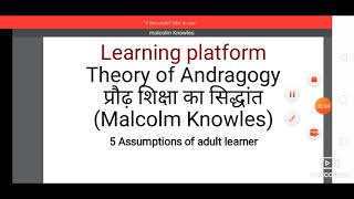 Theory Of Andragogy by Malcolm Knowles [upl. by Eeima262]