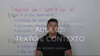 AULA 02 TEXTO E CONTEXTO [upl. by Sami208]