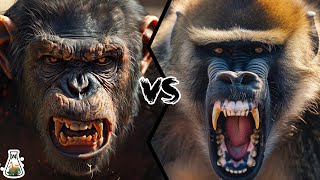 Chimpanzee vs Baboon  Who Would Win in a Fight [upl. by Romano998]