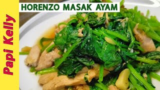 Resep Sayur Horenso Bayam Jepang Dengan Ayam Lezat [upl. by Ayet]