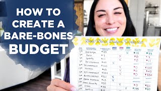 CREATING A BAREBONES BUDGET  Budget Tips  Low Income [upl. by Palecek]