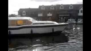 Pilot takes a risk at Wroxham bridge Stabilised [upl. by Elleinwad338]