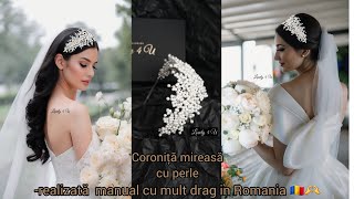 CORONITA MIREASA CU PERLE DIADEMA MIREASA CU PERLE ACCESORII DE PAR PENTRU MIRESE CORONITE PERLE [upl. by Harts]