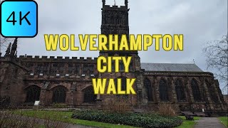 Explore the wonders of a Wolverhampton City Walk  4K  West Midlands  UK [upl. by Ecille]