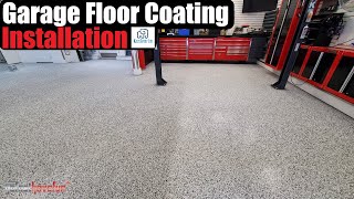 Garage Floor Coating Professional Application Polyurea Kals Epoxy  AnthonyJ350 [upl. by Brooke]