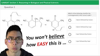 How to solve a GAMSAT Organic Chem question  Pattern Recognition amp Visualisation [upl. by Landing912]