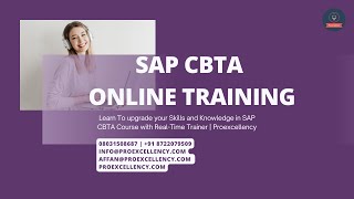 SAP CBTA Online Training  SAP CBTA Comprehensive Training for Beginners [upl. by Safko615]