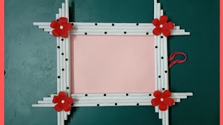 Hand made Photo frame  Paper Photo Frame Making Easy Tutorial  DIY Photo Frame [upl. by Renato255]