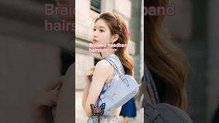 Celebinspired braided headband hairstyle 💞 braidstyle hairbraids [upl. by Einhorn]