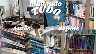 Organizando ex quarto da bagunça  estante de livros [upl. by Philbert]