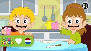 OP DE TAFEL  Kinderliedjes  Liedjes voor Peuters en Kleuters  Minidisco [upl. by Lonni]