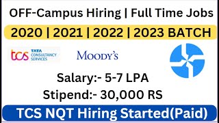 TCS NQT Hiring Started How to Apply   Moodys  Beaconstac Off Campus Hiring 2023  2022  2021 [upl. by Bowman]