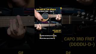 The End Of The World  Skeeter Davis 1962  Easy Guitar Chords Tutorial with Lyrics Part 3 SHORTS [upl. by Yddeg]