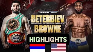 ARTUR BETERBIEV VS MARCUS BROWNE HIGHLIGHTS  BOXING [upl. by Itnavart826]